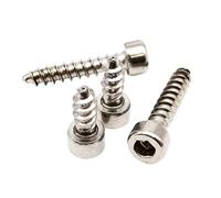 Tornillos autorroscantes for madera de cabeza hexagonal de acero inoxidable 304 A2-70, M2, M2.6, M3, M3.5, M4, M5, M6, L=4-50 mm, 10/50 unidades(14mm,M6 10pcs)