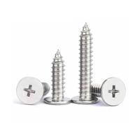 Tornillos autorroscantes for madera de cabeza plana ultrafina, de acero inoxidable CA304, M2, 3, 6, M3, 5, M4, M5, M6, M8, 50 unidades(30mm,10pcs M6)