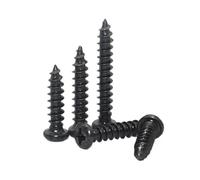 Tornillos autorroscantes for madera de cabeza redonda en cruz acero inoxidable 304, tamaño pequeño, negro, M1.7, M2, .3, .6, M3, .5, M4, M5, 10 a 80 unidades(12mm,M1.7X80pcs)