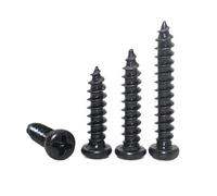 Tornillos autorroscantes for madera de cabeza redonda en cruz de acero inoxidable 304, pequeños, negros, M1.7, M2, M2.3, M2.6, M3, M3.5, M4, M5, M6, 5 a 80 unidades(8mm,M4X20pcs)