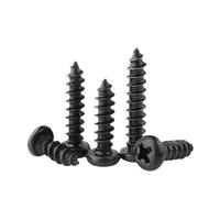 Tornillos autorroscantes for madera M1 M1.2 M1.4 M1.7 M2 M2.3 M2.6 M3 M3.5 M4, cabeza redonda microcruz negra, tornillos for vidrios(8mm,M2.3 x 100Pieces)
