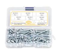 Tornillos Autorroscantes Hexagonales con Arandela, Juego de 110 Piezas M4.2 en 6 Tamaños - Alta Durabilidad, Antióxido, Uso Industrial Versátil