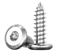 Tornillos autorroscantes hexagonales de acero inoxidable M2-M8 Tornillos de cabeza plana y delgada grandes, 10 Uds., M8x20mm