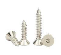 Tornillos autorroscantes hexagonales de cabeza avellanada plana de acero inoxidable negro de 8,8 mm, 10-50 unidades, M2, M2.3, M2.6, M3, M3.5, M4, M5, M6.(Stainless steel,20mm,M5 10PCS)