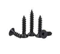 Tornillos autorroscantes hexagonales de cabeza avellanada plana de acero inoxidable negro de 8,8 mm, 10-50 unidades, M2, M2.3, M2.6, M3, M3.5, M4, M5, M6.(Steel with black,30mm,M5 10PCS)