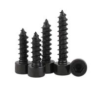 Tornillos autorroscantes hexagonales de cabeza hueca de acero al carbono, color negro, M1.7, M2, M2.3, M2.6, M3, M3.5, M4, M5 y M6, lote de 10-100 unidades.(16mm,M3 50pcs)