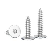 Tornillos autorroscantes hexagonales de cabeza plana de acero inoxidable 304, redondos, M2, M2.3, M2.6, M3, M4, M5 y M6.(5mm,M2.6 (100PCS))