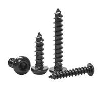 Tornillos autorroscantes hexagonales de cabeza redonda de botón, de acero al carbono, de 10 a 100 piezas, M2, M2.5, M3, M3.5, M4, M5 y M6, for madera.(12mm,M3 50pcs)