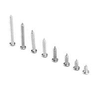 Tornillos autorroscantes M4 de acero inoxidable, 200 unidades, cabeza cruzada, tornillos roscantes para mecanización de madera