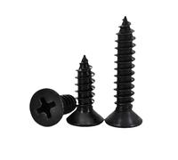 Tornillos autorroscantes negros de cabeza plana con cabeza avellanada de acero al carbono M1 M2 M3 M4 M5 for paneles de yeso electrónicos, carpintería(40mm,M3.5(30Pcs))