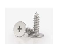 Tornillos autorroscantes para madera de cabeza plana y ultrafina Phillips de acero inoxidable 304, M2, M2.3, M2.6, 10-50 unidades (color: acero inoxidable 304, tamaño: 12 mm, M2.3 (50 u