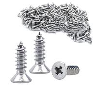 Tornillos autorroscantes para madera, M3 x 10 mm, 200 unidades, pequeños tornillos de cabeza plana, tornillos autorroscantes, rosca completa, tornillo para construcción rápida