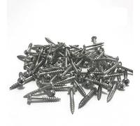 Tornillos autorroscantes para madera para jigging de agujeros de bolsillo, paquete de 100 unidades, acero inoxidable chapado en zinc ST4-27/ST4-30 (25 mm/27 mm)