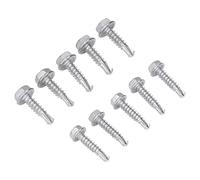 Tornillos Autorroscantes para Metal, 100 Piezas 401 Tornillos de Metal Hexagonales de Acero Inoxidable Tornillos Autorroscantes Autorroscantes para Metal Tornillos Autorroscantes