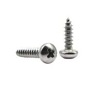 Tornillos autorroscantes pequeños de acero inoxidable 304 A2, cabeza redonda, for muebles de madera, 100 unidades, M1, M1.2, M1.7, M2, M2.6, M3, M4(304 stainless steel,8MM_M1.4)