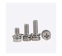 Tornillos autorroscantes, Perno hexagonal empotrado en cruz de acero inoxidable M6 con tornillos arandela seguridad Pernos grifo(45mm)