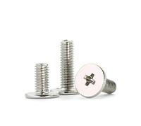 Tornillos autorroscantes Phillips de cabeza plana, 10 piezas de acero inoxidable Cruz Phillips CM cabeza de oblea plana tornillo M1.4-M8(4mm X10/M6)
