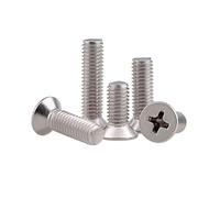Tornillos autorroscantes Phillips de cabeza plana, 5/10/50p M1-M8 304 Tornillo de cabeza avellanada plana Phillips cruzada de acero inoxidable GB819(4mm/M4)