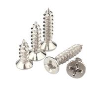 Tornillos autorroscantes Phillips de cabeza plana, 50 unids/lote tornillo autorroscante de cabeza plana avellanada empotrada cruzada M3-M8 tornillo Phillips for muebles de acero inoxidable(12mm x50/M4