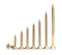 Tornillos autorroscantes Phillips de cabeza plana, M3.5 M4 Galvanizado Phillips Cross Cabeza plana Tornillo autorroscante Cabeza avellanada Tornillos for madera Color Zinc plateado(/M4x35mm)