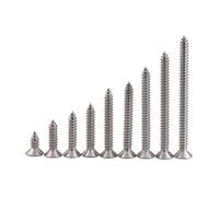 Tornillos autorroscantes Phillips de cabeza plana, M3-M8 304 Acero inoxidable Phillips cabeza plana tornillo autorroscante Cruz empotrada cabeza avellanada tornillo for madera KA(16mm/M5)