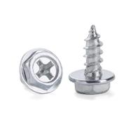 Tornillos autorroscantes Phillips de cabeza plana, Tornillo autorroscante de almohadilla hexagonal de 4,8 niveles, tornillo autorroscante de brida cruzada galvanizada, M4M5M6-M4 * 8 * 50 piezas(M8*40*