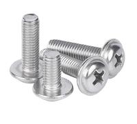 Tornillos autorroscantes Phillips de cabeza plana, Tornillos de cabeza plana empotrados en cruz de acero inoxidable M2 - M6 304, tornillos de cabeza redonda grandes con pernos(M6x12)