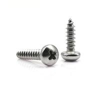 Tornillos autorroscantes Phillips de cabeza redonda, pequeños, de acero inoxidable 304 A2, for muebles de madera, M2, M2.3, M2.3, M3, M3.5, M4, 100 unidades(25mm,M4)