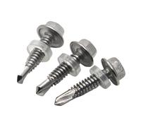 Tornillos autorroscantes, Tornillos autoperforantes hexagonales exteriores de acero inoxidable M5.5 M6.3 x 16-63 mm(M5.5 10pcs,38mm)