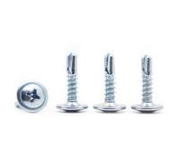 Tornillos autorroscantes, Tornillos autorroscantes de cabeza plana acero al carbono galvanizado M4.2, 13-50 mm(13mm)