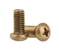 Tornillos autorroscantes, Tornillos de cabeza redonda de cobre con dientes cruzados, 25 unidades, M2-M4