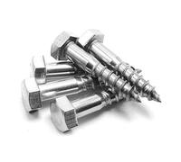 Tornillos autorroscantes, Tornillos for madera de cabeza hexagonal M6 M8 Pernos rosca hexagonales autorroscantes acero inoxidable(M8x70 2pcs)