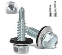 Tornillos Autotaladrantes 300 PCS 4.8x19MM Tornillos Roscachapas 2 Vaso Taladro M8 Tornillo Panel Sandwich Tornillos Autorroscantes Metal para Panel Sandwich Tejado Chapas Metalicas Aluminio (Plata)