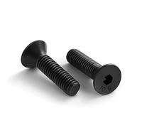Tornillos avellanados de cabeza plana de 1/4-20 x 1 pulgada, acero aleado clase 10.9, óxido negro, 25 PCS