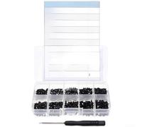 Tornillos avellanados negros con destornillador Phillips para montaje de componentes electrónicos (500 unidades)