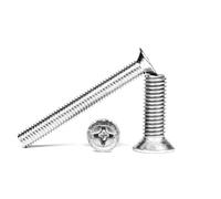 Tornillos avellanados Phillips de acero inoxidable A2 M8 (8 mm x 25 mm), cabeza plana DIN 965 (paquete de 20) F03B