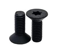 Tornillos avellanados Torx de cabeza plana 10,9 pernos negros de grado M3-M8, 10 piezas, M8x20