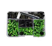 tornillos carenado moto Compatible Con CBR600RR CBR1000F Para CBR600 F F2 F3 Para F4 Para F4i 190PCS Motocicleta Para M5 M6 Kit Pernos De Carenado De Parabrisas(Green)