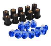 tornillos carenado moto Compatible Con Suzuki Para GSXR Para GSX-R 600 750 1000 K1 K2 5 Mm 10 UNIDS Pernos De Parabrisas De Motocicleta Tornillos Tuerca(Blue)