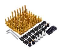 Tornillos Carenado Moto,Juego Completo Tornillos Tuercas Aluminio CNC Universales Carenado de Moto Kit para Motos Deportiva Motos de Calle Scooter-Oro