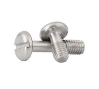 Tornillos cautivos de cabeza plana ranurada de acero inoxidable 304 M2.5 M3 M4 M5 M6 M8 Pernos antiaflojamiento de cabeza redonda de media rosca(M5x14mm-10pcs)