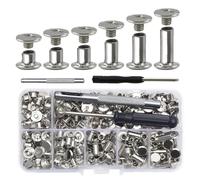 Tornillos Chicago para tornillos de encuadernación de cuero Chicago | Accesorios de varios tamaños para ropa, chaquetas, zapatos, bolsas, manualidades, encuadernación, decoración