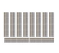 Tornillos Chicago Remaches de Cuero Sujetadores Duraderos Recubiertos de Latón para Bolsas de Encuadernación Cinturones Carteras 200 Juegos 0.4x0.2in Bronce Plata Negro