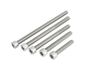 Tornillos cilíndricos M2 x 50 mm con hexágono interior, rosca más larga, rosca extralarga, rosca extra larga, hilos de acero inoxidable, 50 unidades
