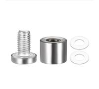 Tornillos Clavo Publicitario 50/40/20 Piezas Sujetadores De Vidrio 12mm Acero Inoxidable Acrílico Publicidad Separadores Pin Clavos Tornillos Fijación(12x40mm,40 PCS)