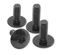 Tornillos con cabeza hexagonal grande y plana, color negro, M6, 12/16/20mm, chapado en Zinc, antioxidante, for placas traseras de motocicleta y Scooter, 10 Uds.(12mm)