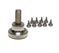 Tornillos con cabeza moleteada M5x12 mm de acero inoxidable, cabeza moleteada plana para un fácil ajuste a mano, tornillos de pulgar para muebles, máquinas, bricolaje, juego de 10 tornillos M5