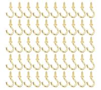 Tornillos con gancho de copa, Ganchos de Pared Metálicos Atornillables Multicolor 50/100 uds(Gold,100PCS)