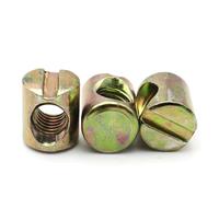 Tornillos con tuerca cilíndrica, Paquete de 10 pernos cilíndricos M4-M8 y tuercas cruzadas galvanizadas(M8x17mm)