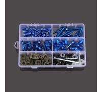 Tornillos cuerpo Kit De Tornillos De Carenado CNC Para Motocicleta, 201 Uds., Tornillos Para VFR400/800/1200 CBR250R/300R/500R CBR929/954(Blu)
